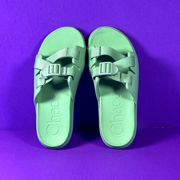 Chaco Chilos Slides-Jade-Kids Size 4 - Picture 5 of 8